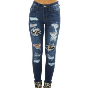 KanCan Distressed Skinny Jeans - Blue
